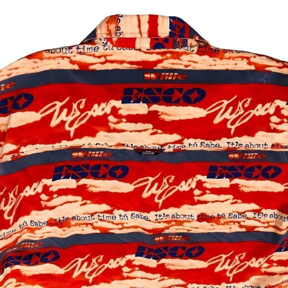Vintage Willie Esco Sign & Spanglish All Over Button Up Men’s Shirt Sz XL - Picture 7 of 11